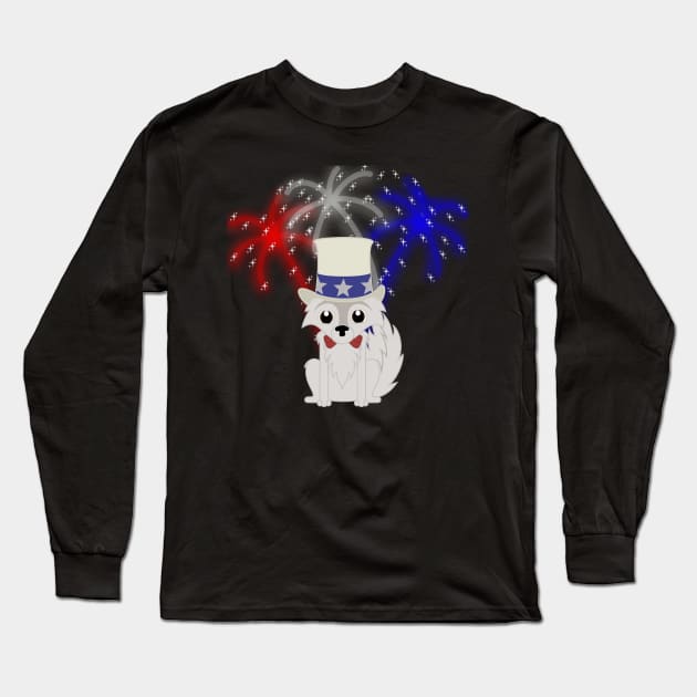 Independence Puppy Long Sleeve T-Shirt by Snow Paw Treasures